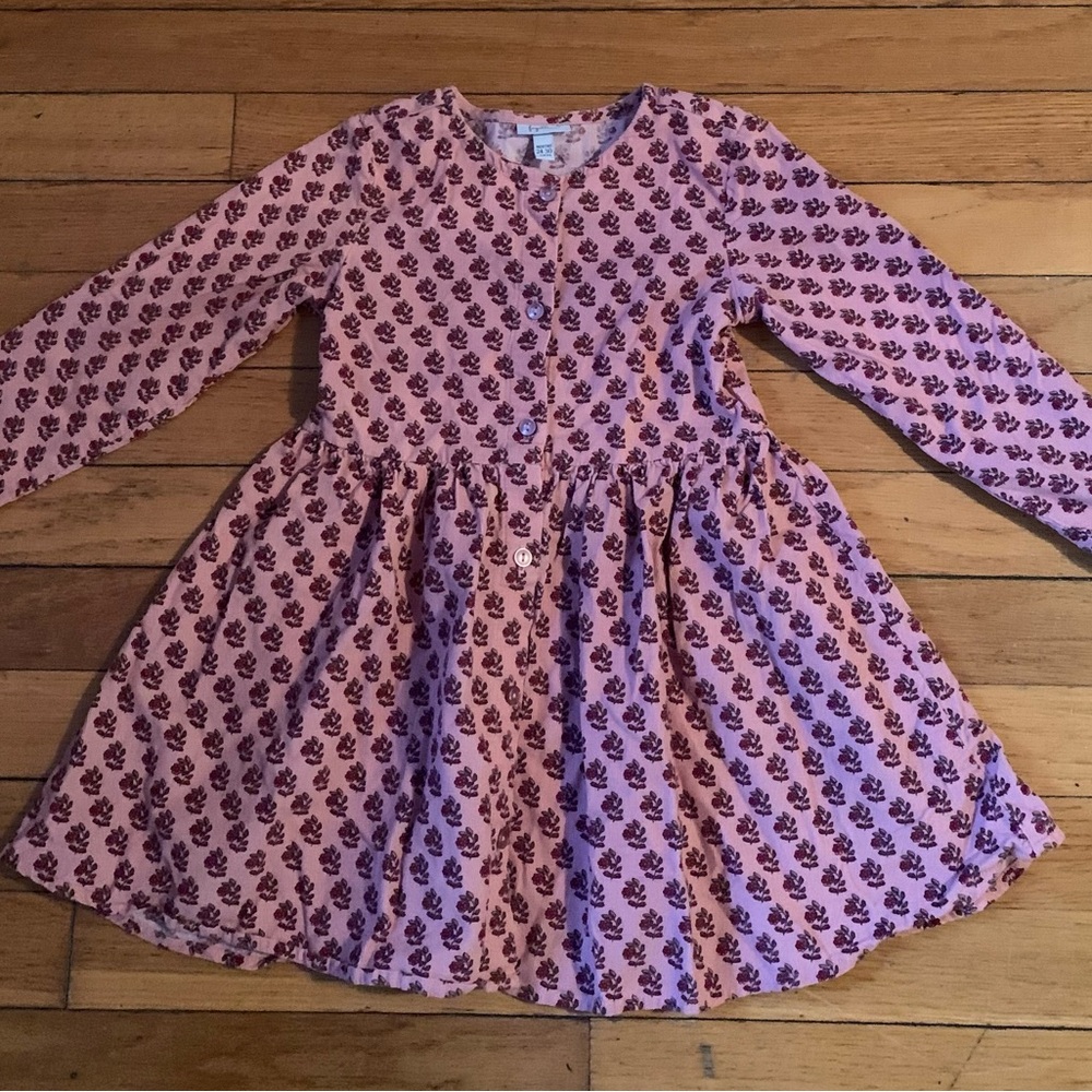 Floral Long-Sleeve Kids Dress